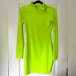 Neon green dress